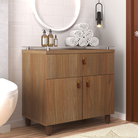 MUEBLE DE BAÑO 80 CM MDF MARRON OREGON