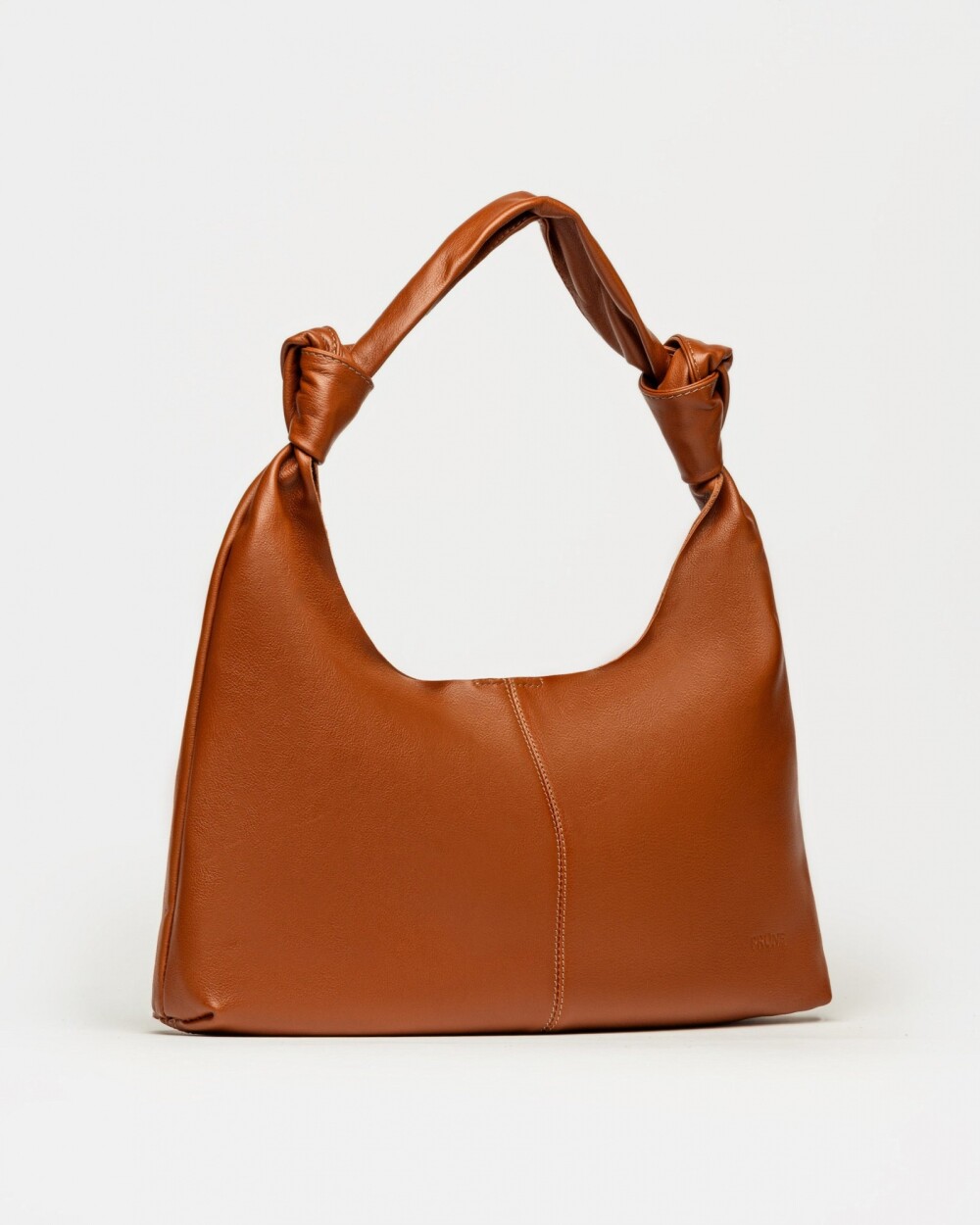 Cartera al hombro Juana en Cuero Graneado Marron