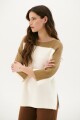 BUZO LINK BITONO BEIGE