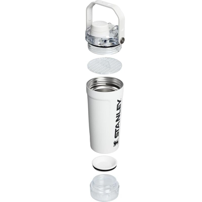 Vaso térmico Stanley Vitalize Shaker 590 ml para batidos de proteínas Blanco