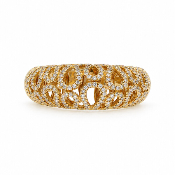 Anillo Serina de Oro Amarillo 18k con Brillantes Anillo Serina de Oro Amarillo 18k con Brillantes