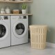 Cesto para ropa con asas de cuerda baño BEIGE