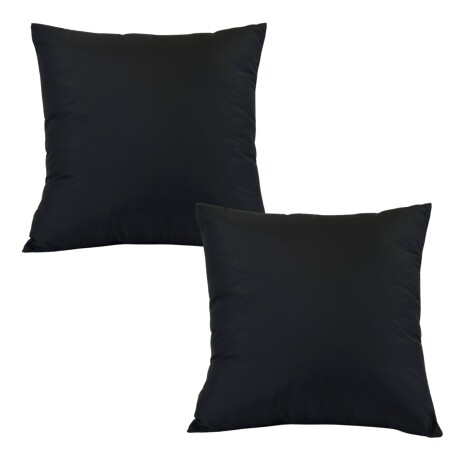 Set x2 funda de almohadones lisa 43 x 43 cm NEGRO