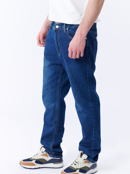 Pantalón jean fit clásico Azul Oscuro