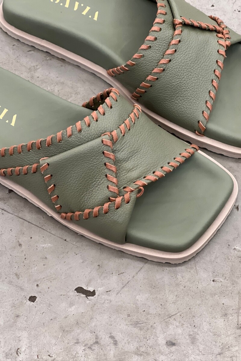 SANDALIA NEW AZALEA Verde Y Came