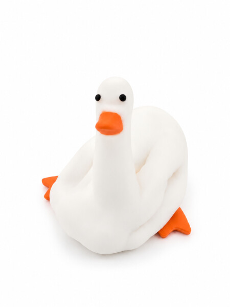 PATO ELASTICO SLIME BLANCO.