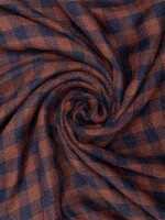 Pañuelo Jacquard A Cuadros Con Lana teja