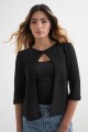 Cardigan mangas 3/4 NEGRO