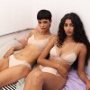 Soutien Triángulo María ECO – Triángulo delicado con detalles en microtul Tostado