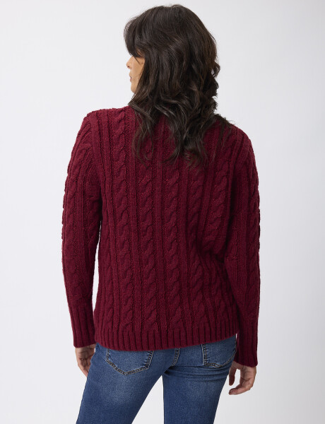Sweater ochos bordo