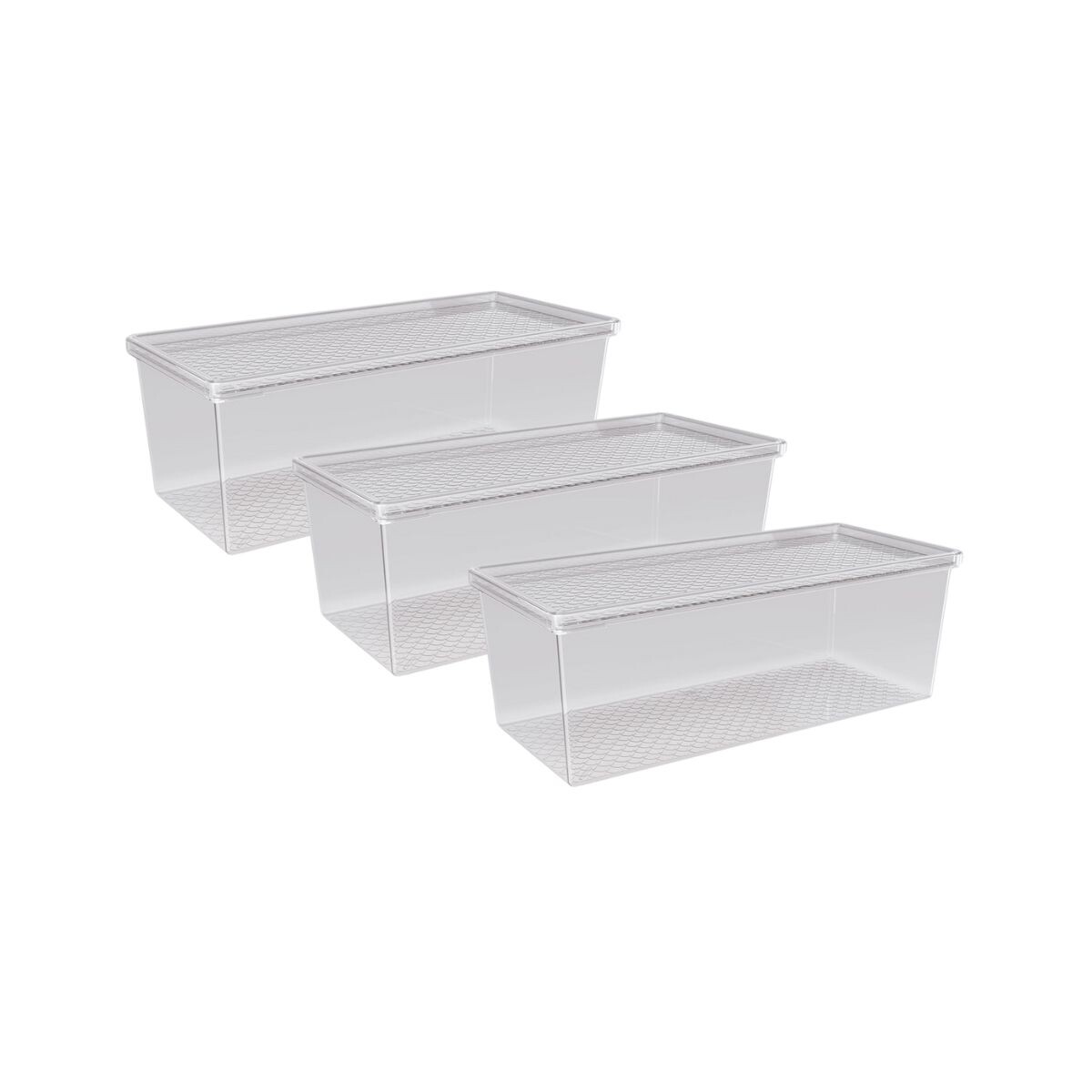 Set x3 Caja organizadora multiuso 4,5L - TRANSPARENTE 