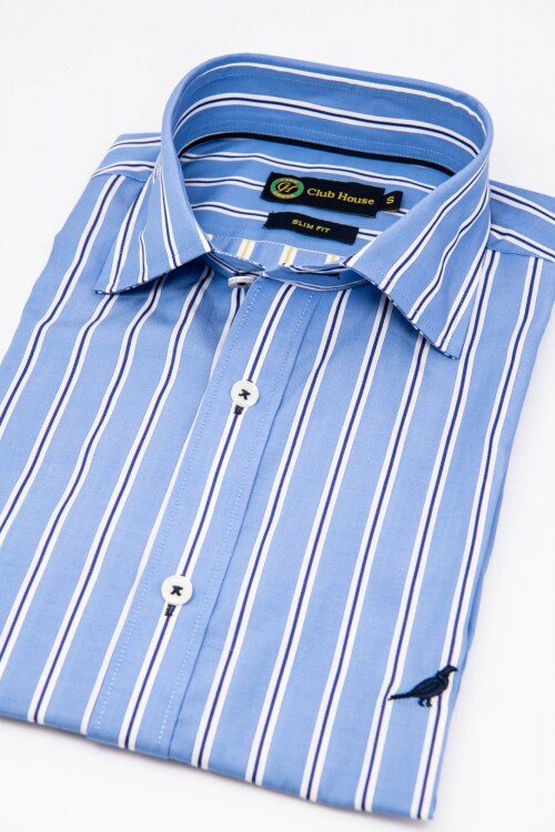 Camisa Short Collar Slim Fantasia- Vicenza