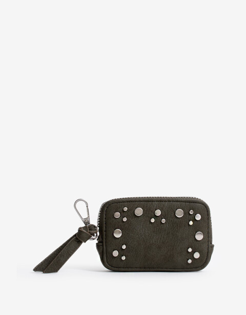 Monederos Monedero Con Tachas - Verde Claro