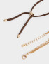 Pulseras Flexibles Sets Mostacillas Set 3 Pulseras Flexibles Con Mostacillas - Dorado