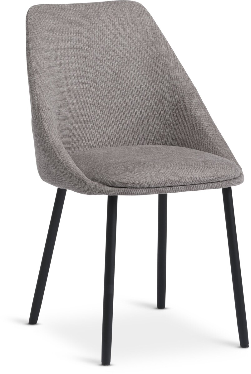 Silla de comedor VELLEV tela arena/negro 