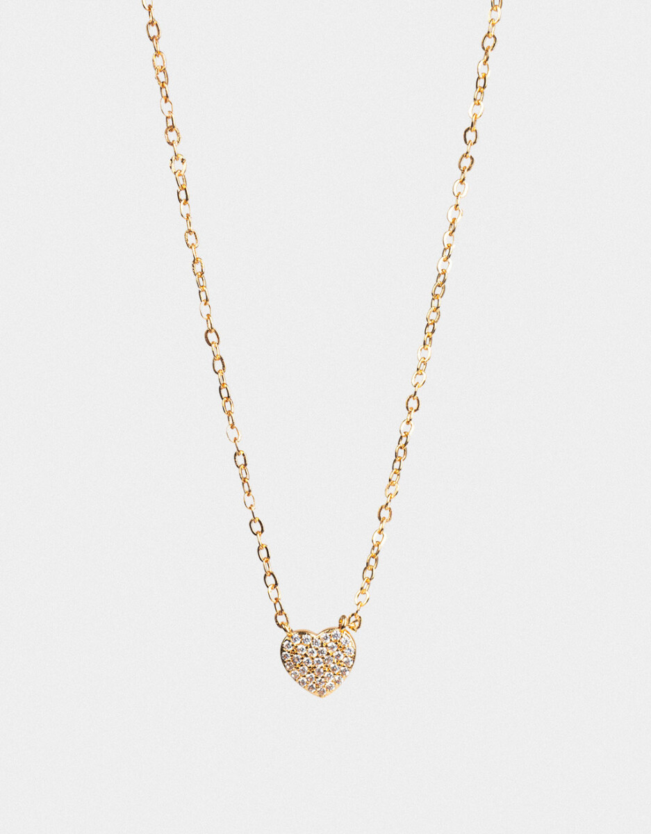 Collar Corto Corazón Cubic Zirconia 