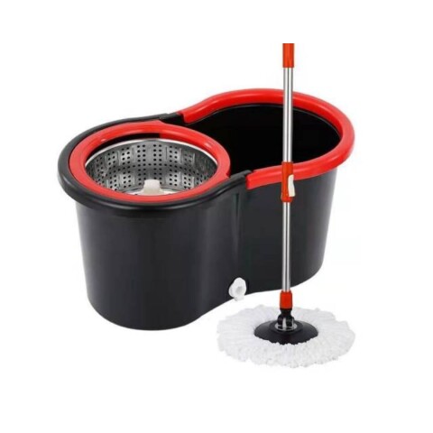 Mopa trapeadora con balde centrifugado 360 grados negro Mopa Trapeadora Con Balde Centrifugado 360 Grados Negro