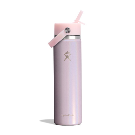 24 oz Wide Mouth with Flex Straw Cap Glimmer Pink