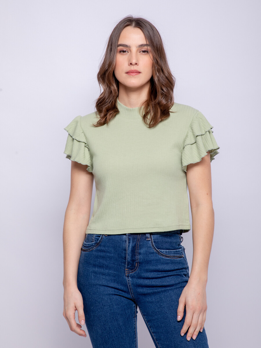 REMERA FLOWY - Verde Monte 