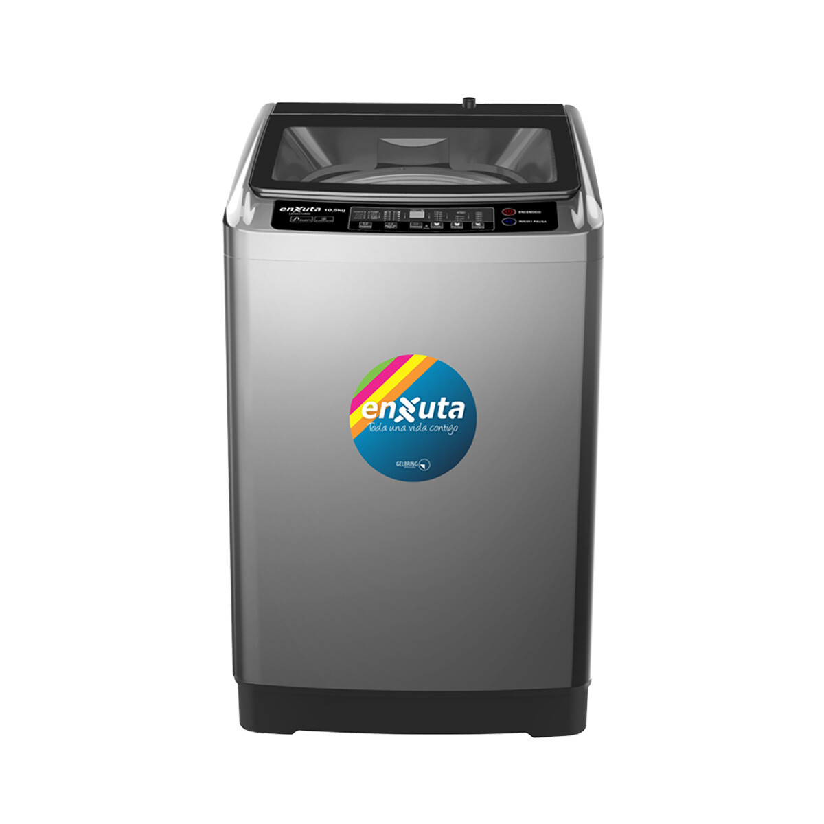 Lavarropas Enxuta LENX010550 carga superior 10.5 kg - Negro 