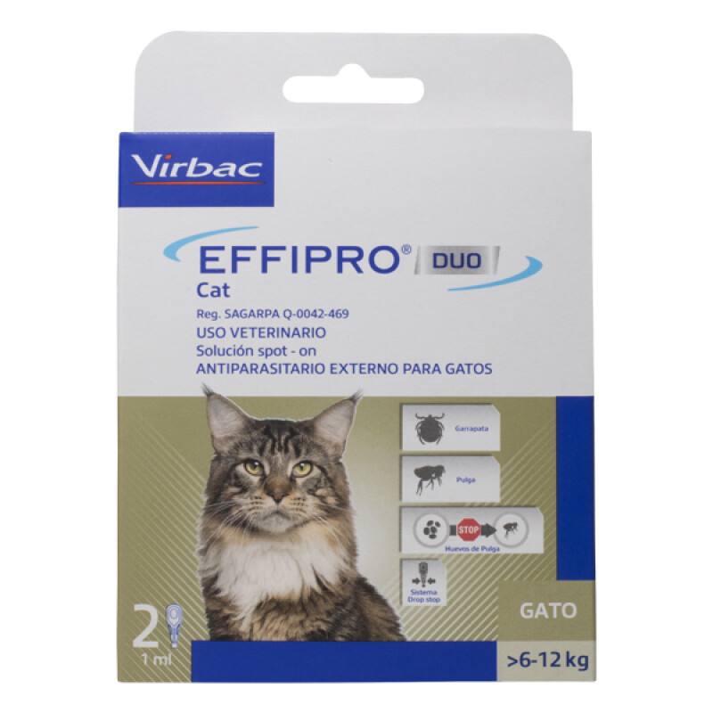 Effipro Duo Cat 6 a 12 kgs - caja 2 pipetas