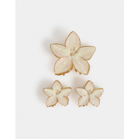 Set De Broches Combinacion Bicolor