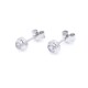 Caravanas en oro blanco 18k y brillantes Caravanas en oro blanco 18k y brillantes