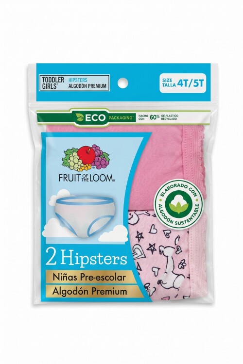 Pack x2 Hipster para niña toddler MULTICOLOR