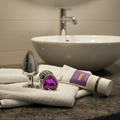 Combo Plug Dilatador + Gel Intimo Kit Zona Anal Small