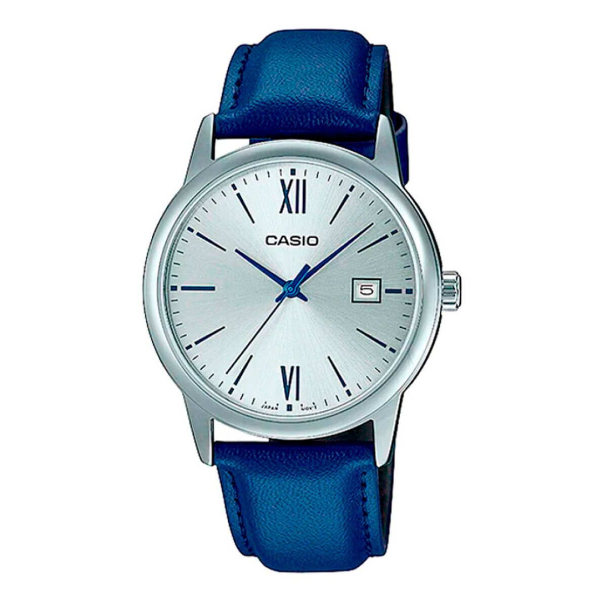 Reloj CASIO MTPV002L-2B3UDF Cuero Azul Esfera 37mm 