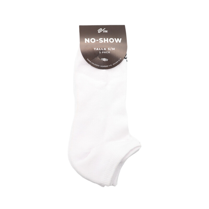 Medias Ztek No Show 3-Pack Unisex Blanco