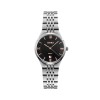 Reloj Skmei 9139BKGD-S analógico en acero plateado con esfera negra y marcadores dorados rosé (caja delicada 31 mm) Plateado