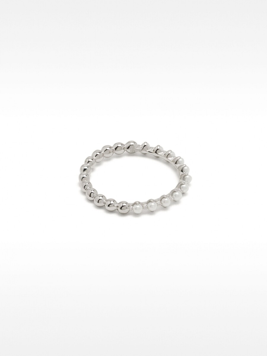 Anillo Con Esferas - Plata De Ley 925 plateado