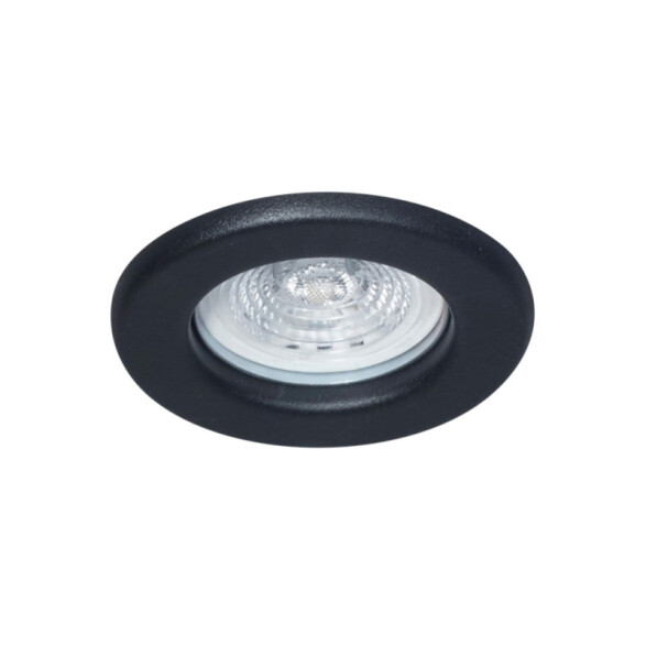 Luminaria de embutir fija redonda negro GU10 Ø8cm JU0124