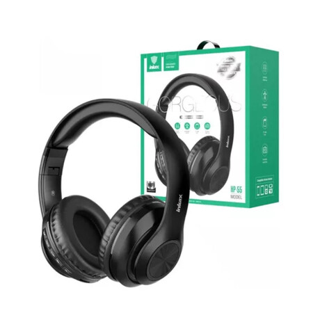 Auriculares Inkax Hp-55 Negros Bluetooth Color Negro Color de la luz Azul Auriculares Inkax Hp-55 Negros Bluetooth Color Negro Color de la luz Azul