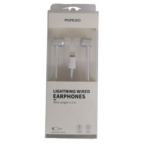 AURICULARES CON CABLE LIGHTNING (METAL / BLANCO) AURICULARES CON CABLE LIGHTNING (METAL / BLANCO)