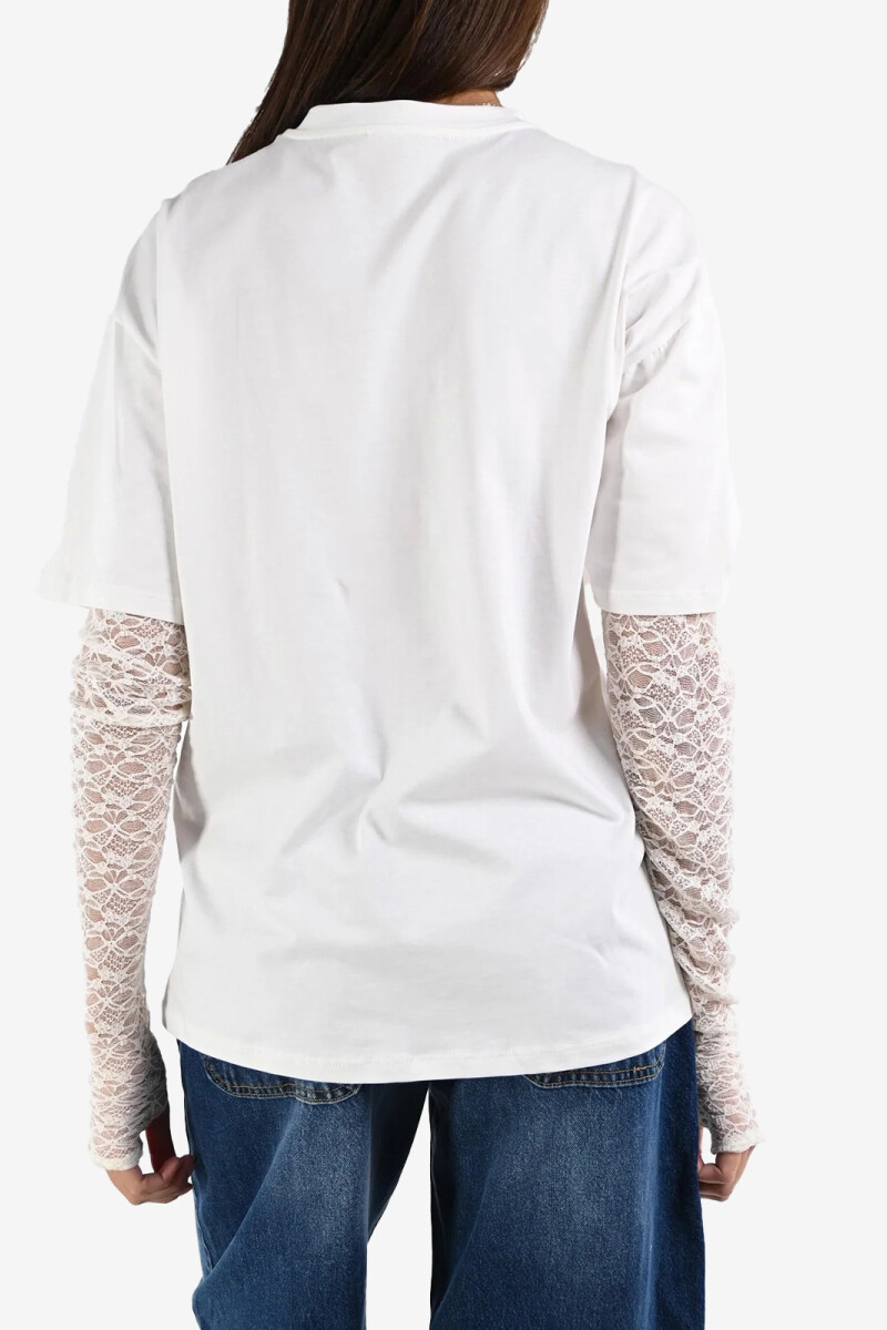 Camiseta con tul Blanco