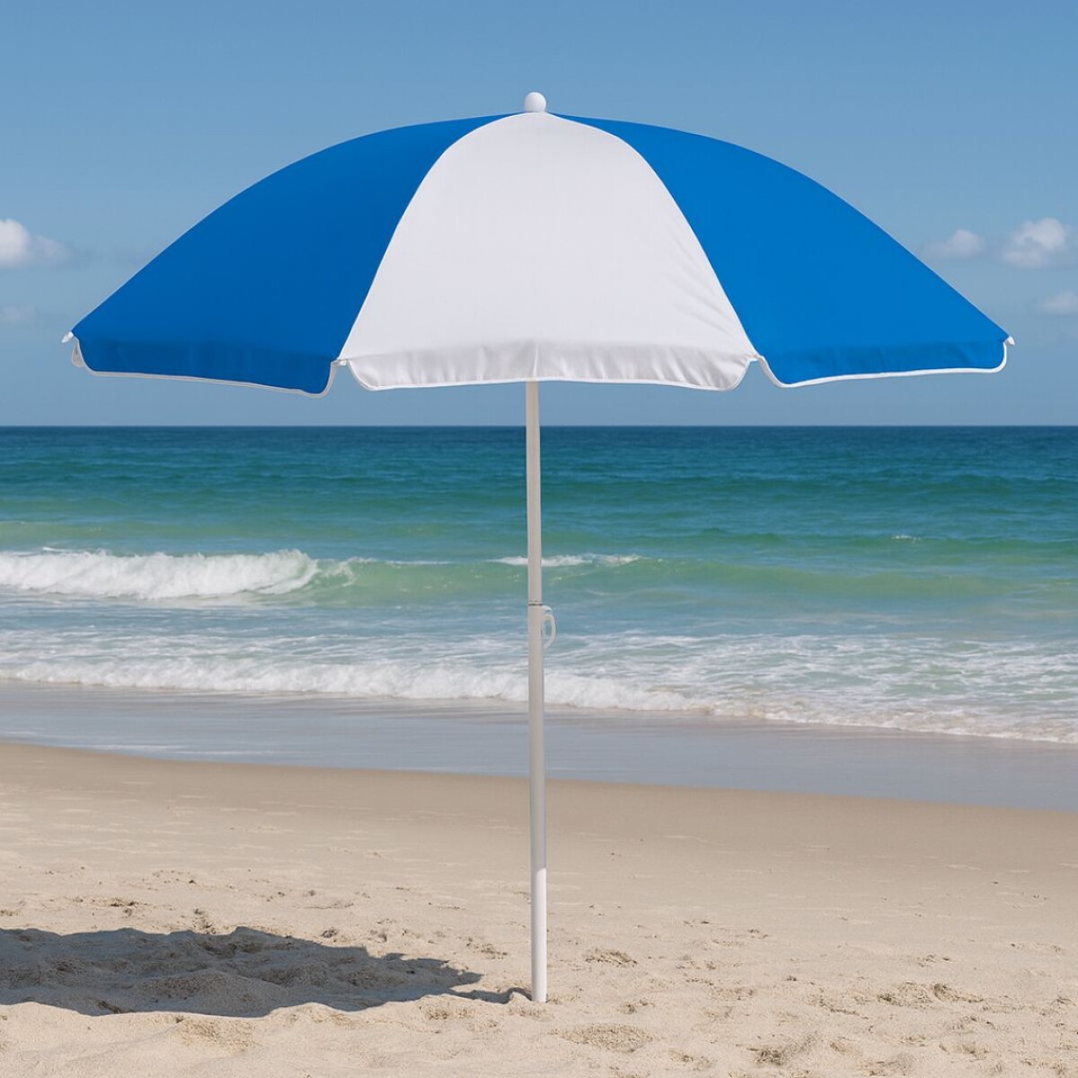 SOMBRILLA PLAYERA MOR CELESTE/GRIS 1,80 METROS 