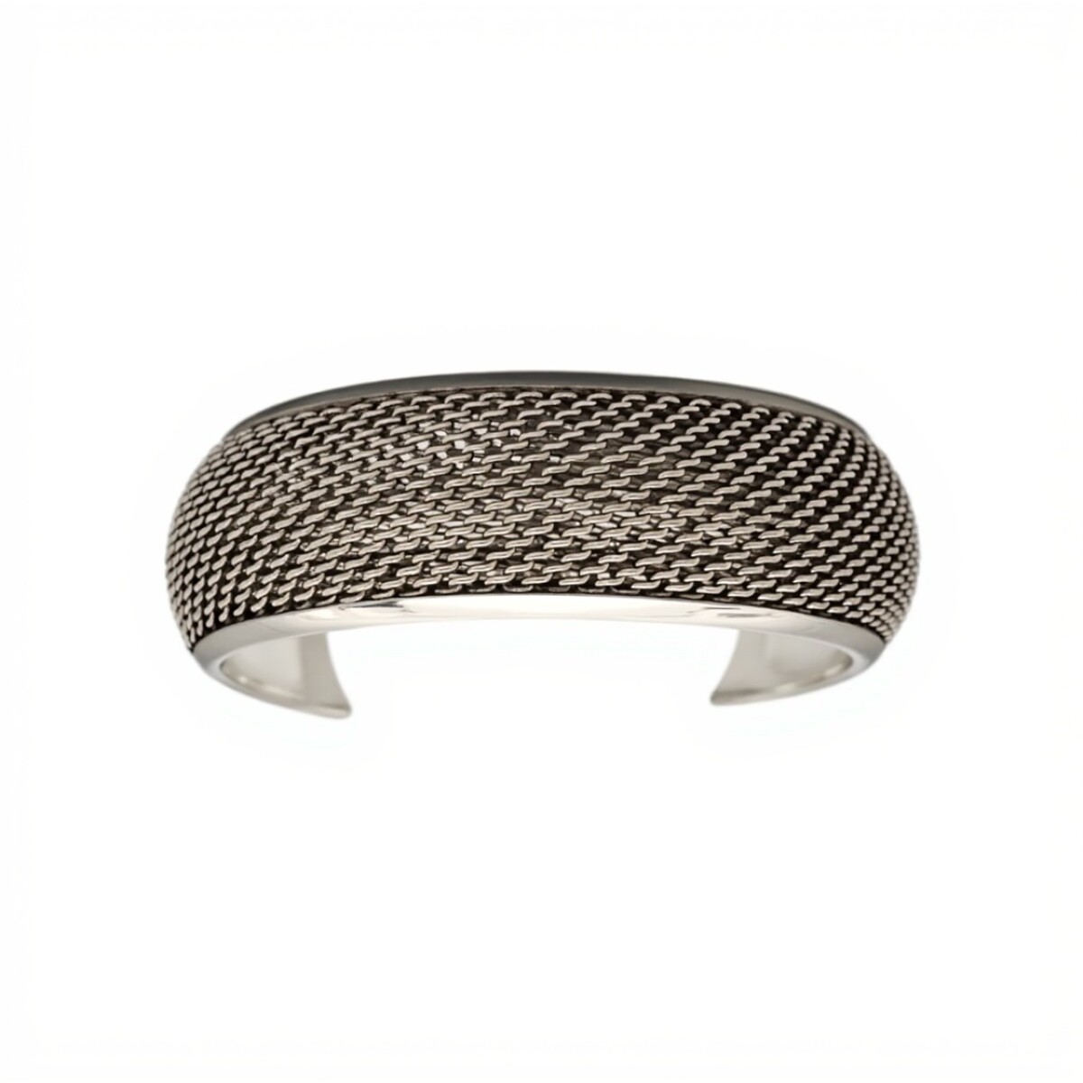 Brazalete tejido rígido-Plata 925-Sin Piedra-BR3036 - sinpiedra 