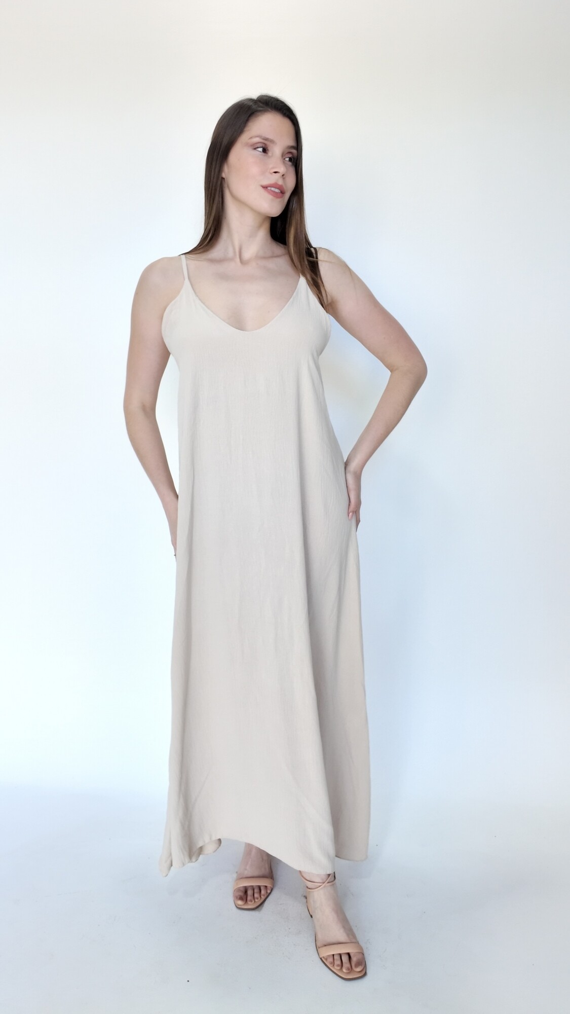 Vestido Yuki Beige