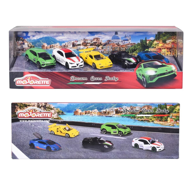 Majorette - Dream Cars Italy - Pack X 5 Autos De 7,5 Cm Majorette - Dream Cars Italy - Pack X 5 Autos De 7,5 Cm