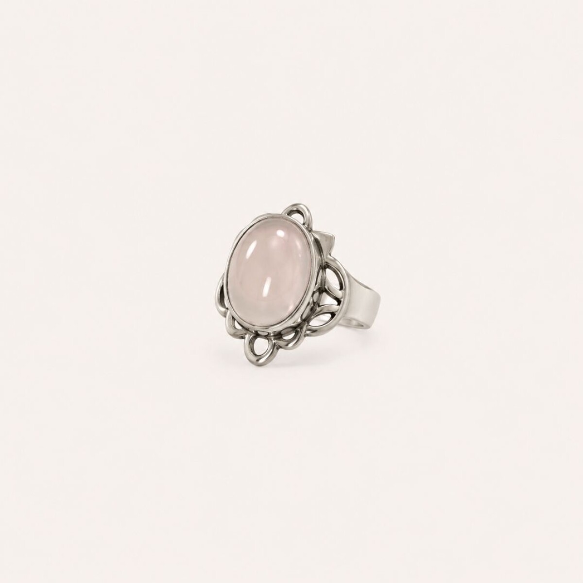 Anillo Cuarzo Rosa - Plata 925 
