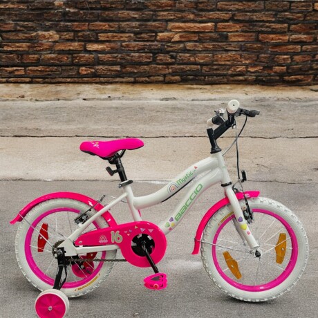 Bicicleta Baccio Mystic rodado 16 BLANCO/FUCSIA