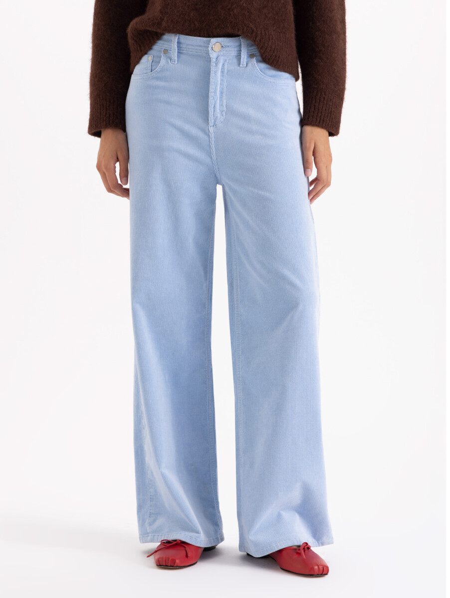 JEANS WIDE X CORD MARRON 