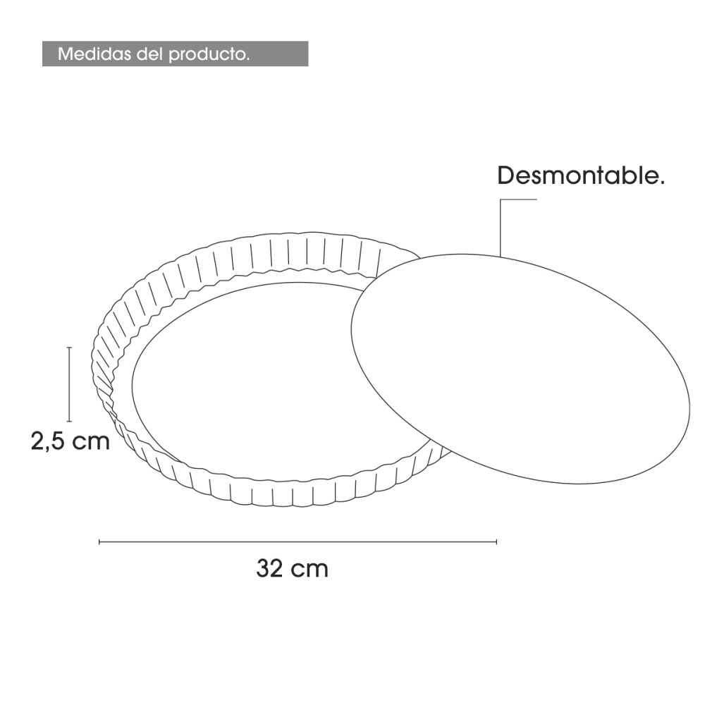 Tartera Acanalada Teflon Tortera Tarta 32 Cm Reposteria Tartera Acanalada Teflon Tortera Tarta 32 Cm Reposteria