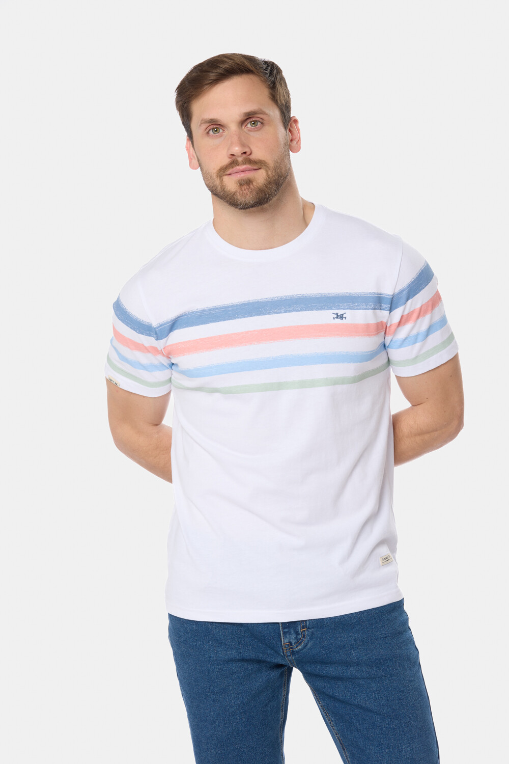 REMERA RAYADA Blanco