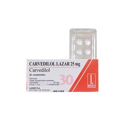 Carvedilol Lazar 25 Mg. 30 Comp. Carvedilol Lazar 25 Mg. 30 Comp.