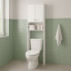 Mueble para baño sobre inodoro con 2 Puertas y 2 estantes Blanco