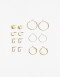 Aros Sets Set 7 Pares De Aros Mix Baños - Dorado