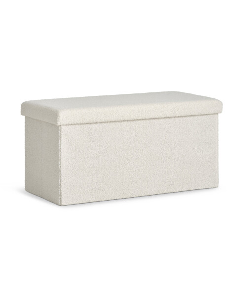 Puf NYSTED 76x38 con almacenaje felpa blanco Puf NYSTED 76x38 con almacenaje felpa blanco